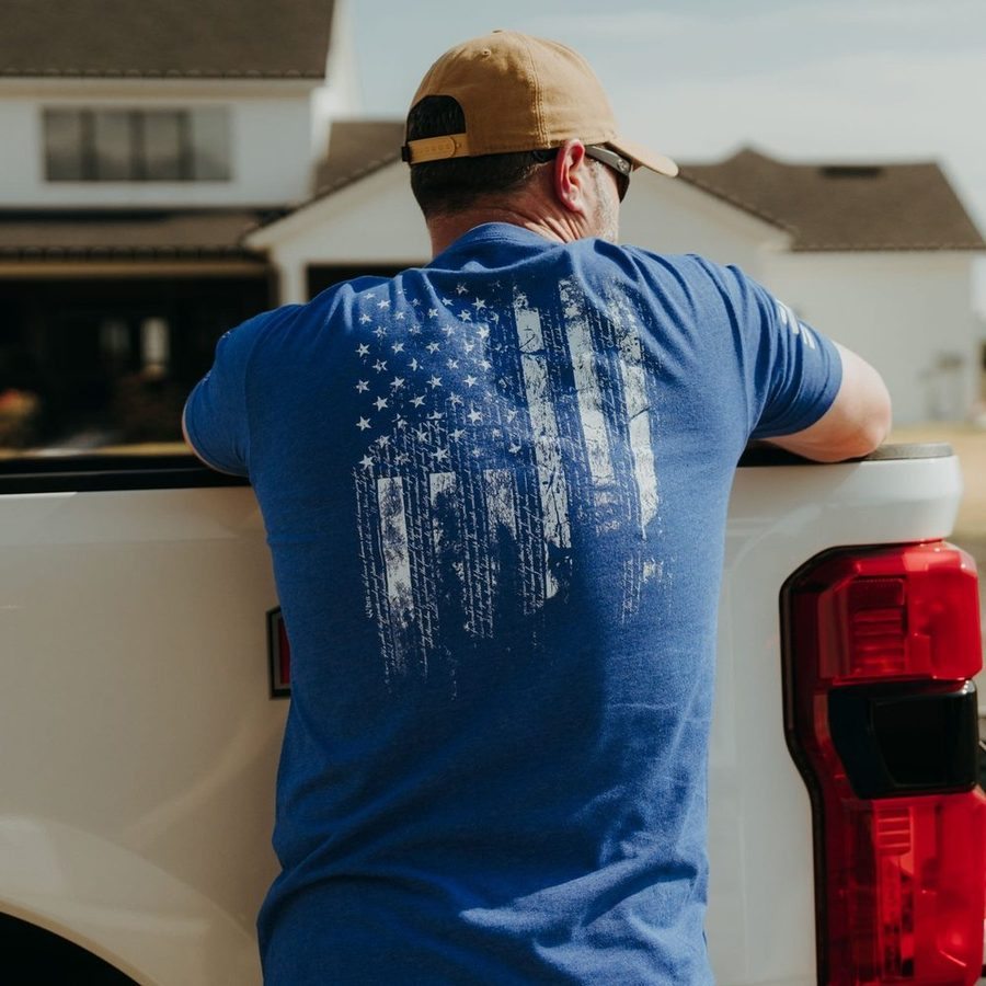 Grunt Style 1776 Flag T-Shirt - Royal