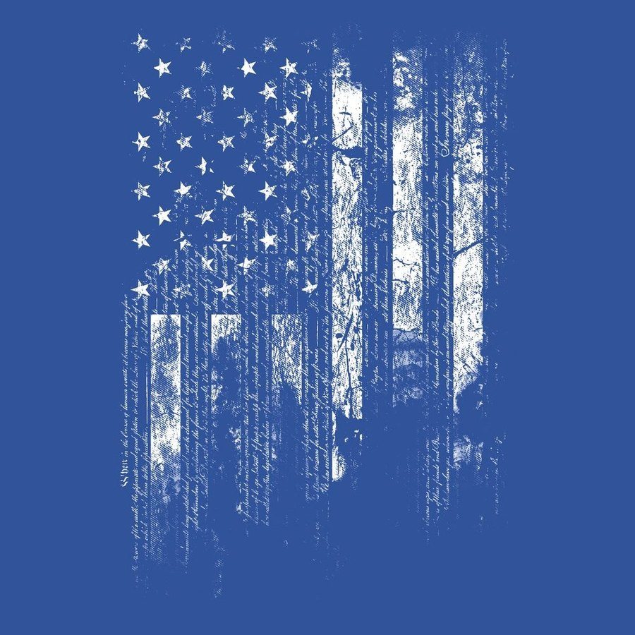 Grunt Style 1776 Flag T-Shirt - Royal