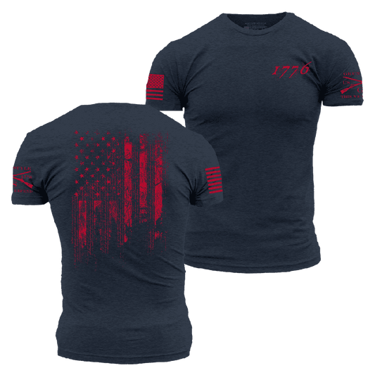 Grunt Style 1776 Flag T-Shirt - Midnight Navy