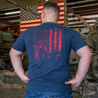 Grunt Style 1776 Flag T-Shirt - Midnight Navy