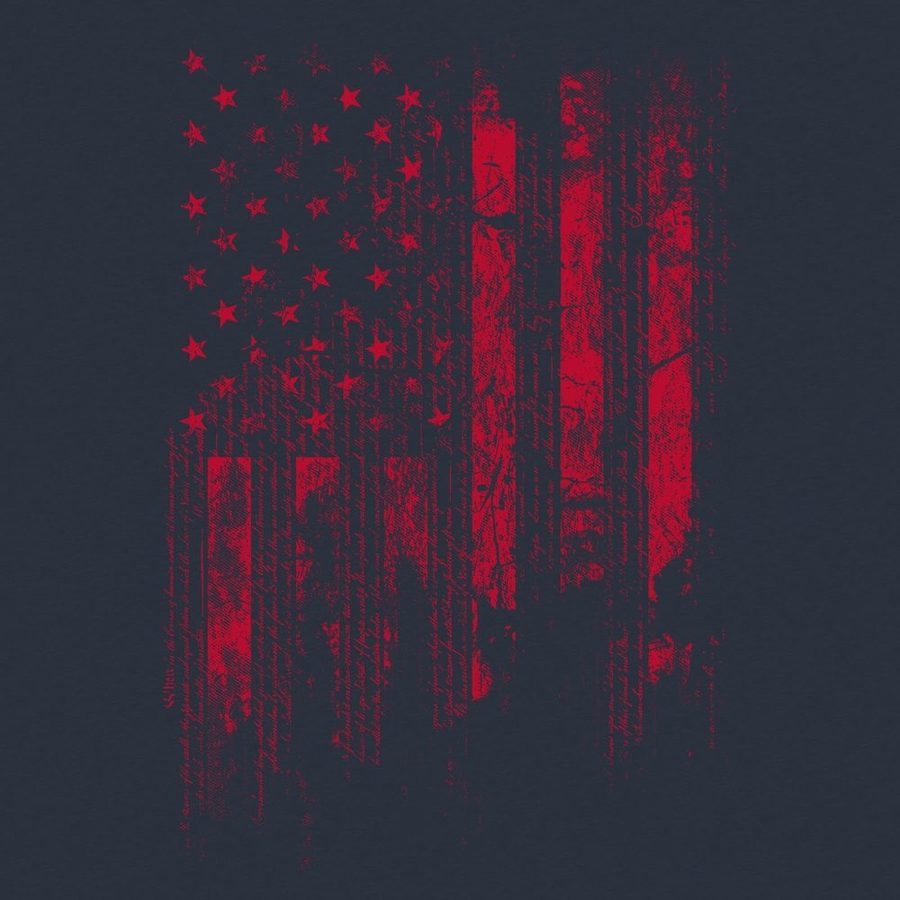 Grunt Style 1776 Flag T-Shirt - Midnight Navy