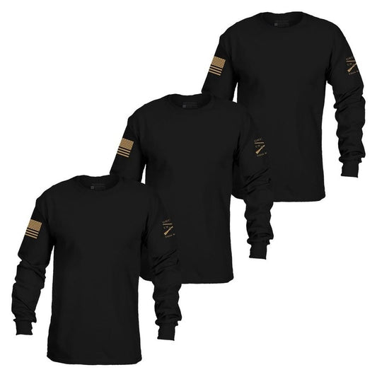 Grunt Style Basic Long Sleeve Black 3-Pack
