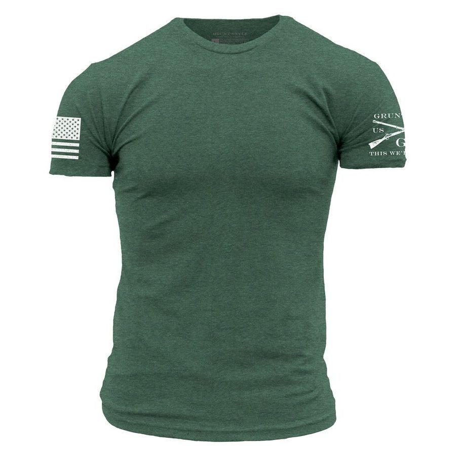 Grunt Style Basic T-Shirt - Heather Forest Green