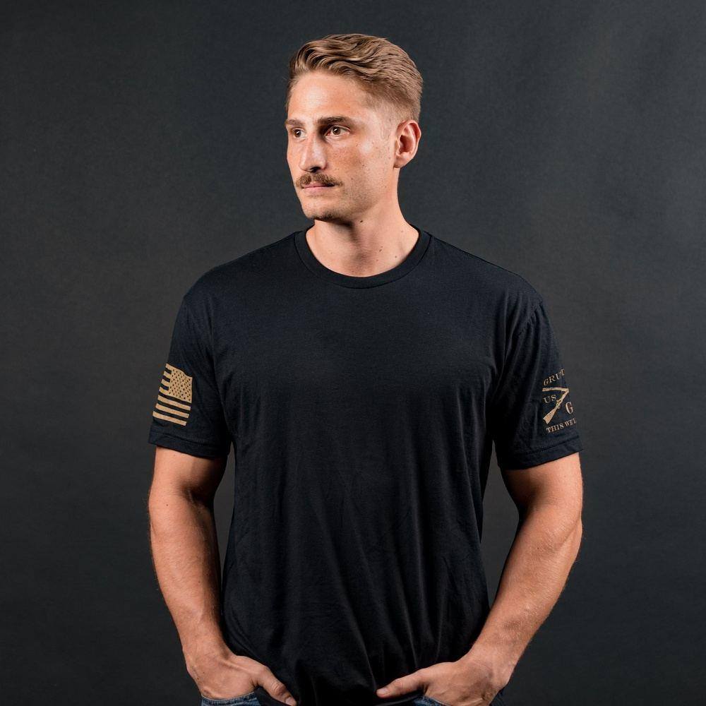 Grunt Style Men's Basic Tees | Black Basic Crew T-Shirt