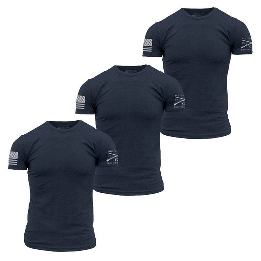 Grunt Style Basic T-Shirts - Navy - 3 Pack