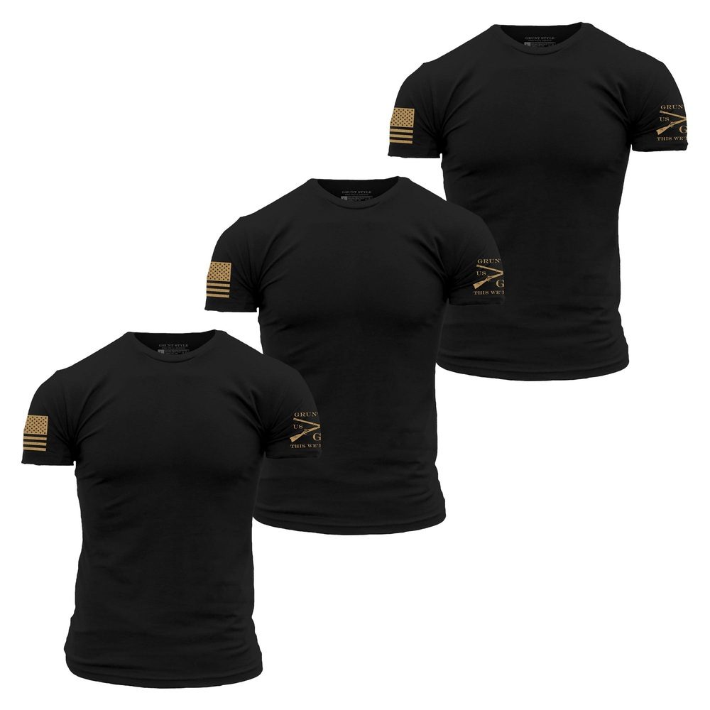 Grunt Style Basic T-Shirts - Black - 3 Pack