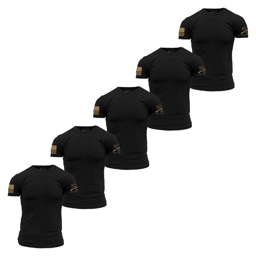 Grunt Style Basic T-Shirts - Black - 5 Pack