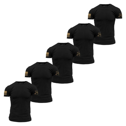 Grunt Style Basic T-Shirts - Black - 5 Pack
