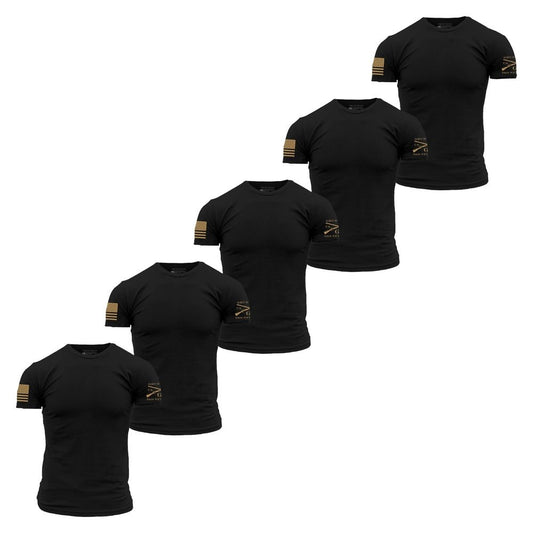 Grunt Style Basic T-Shirts - Black - 5 Pack