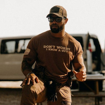 Grunt Style I Know A Guy T-Shirt - Heather Brown