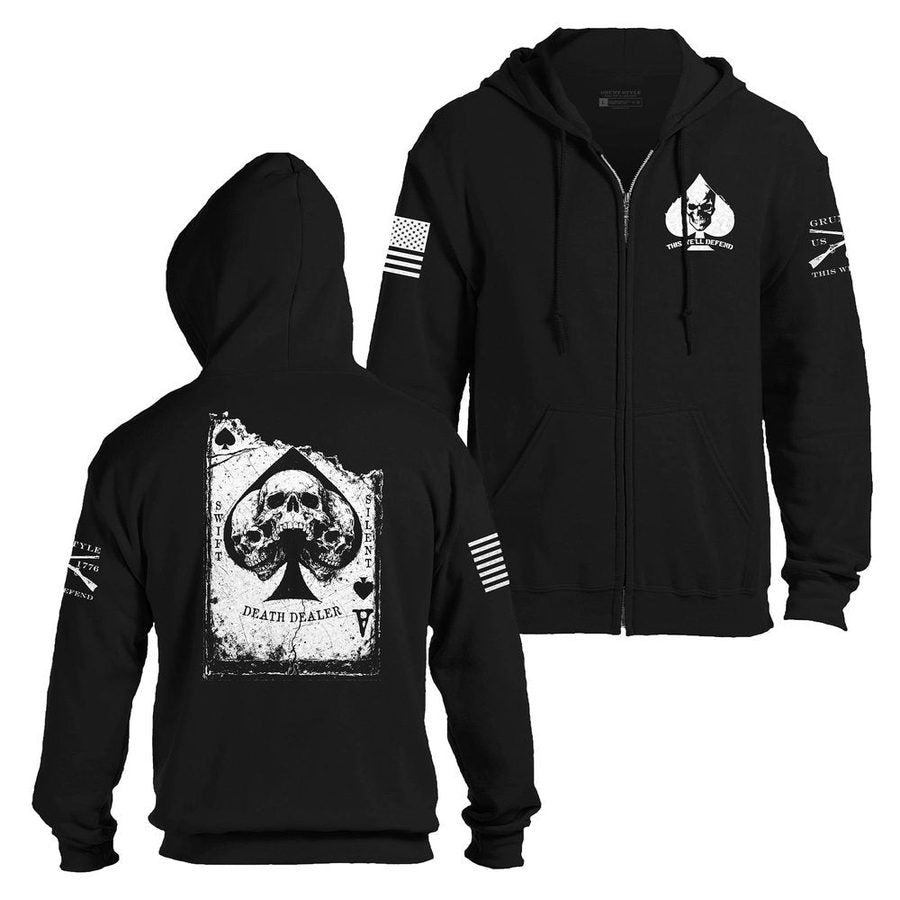 Grunt Style Death Dealer Full-Zip Hoodie - Black