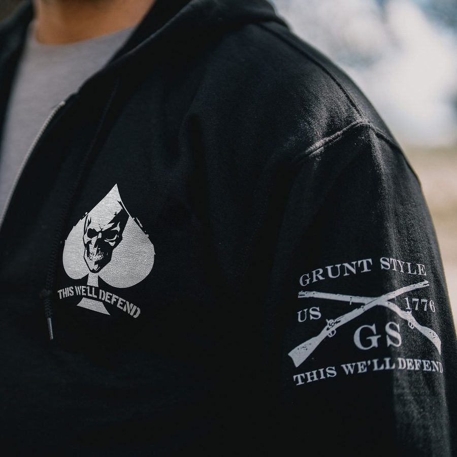 Grunt Style Death Dealer Full-Zip Hoodie - Black