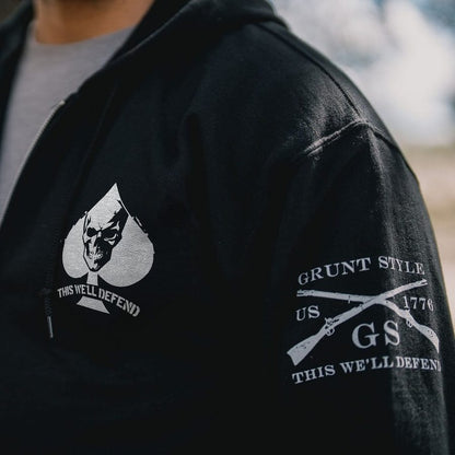 Grunt Style Death Dealer Full-Zip Hoodie - Black