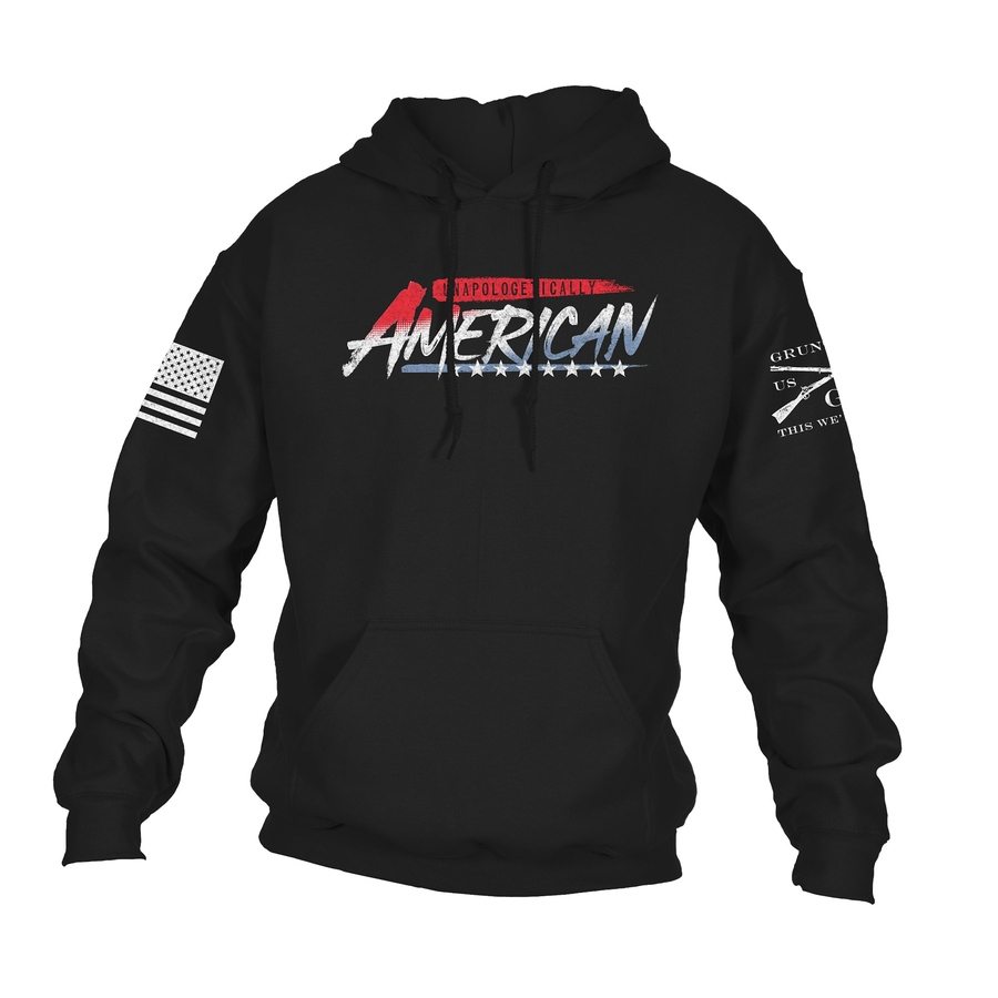 Grunt Style Unapologetically American Hoodie - Black