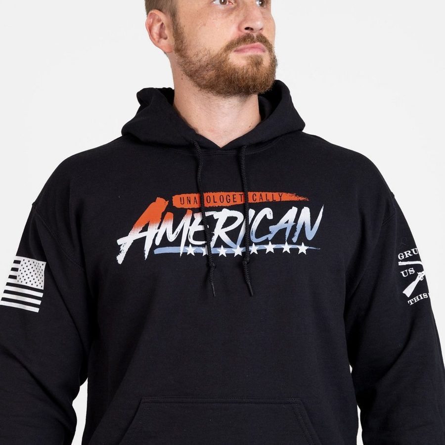 Grunt Style Unapologetically American Hoodie - Black