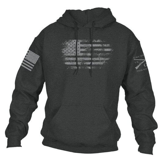 Grunt Style Vintage American Flag Hoodie
