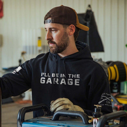 Grunt Style I'll Be In The Garage Hoodie - Black