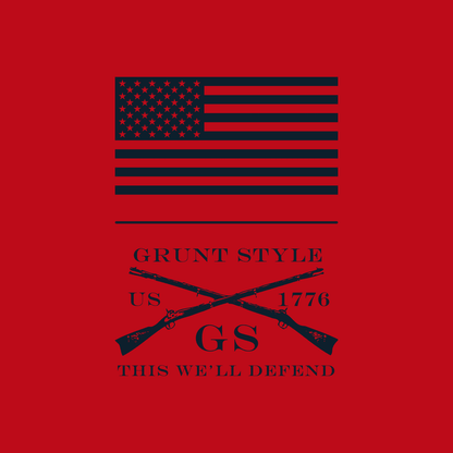 Grunt Style RED Friday Full-Zip Hoodie - Red
