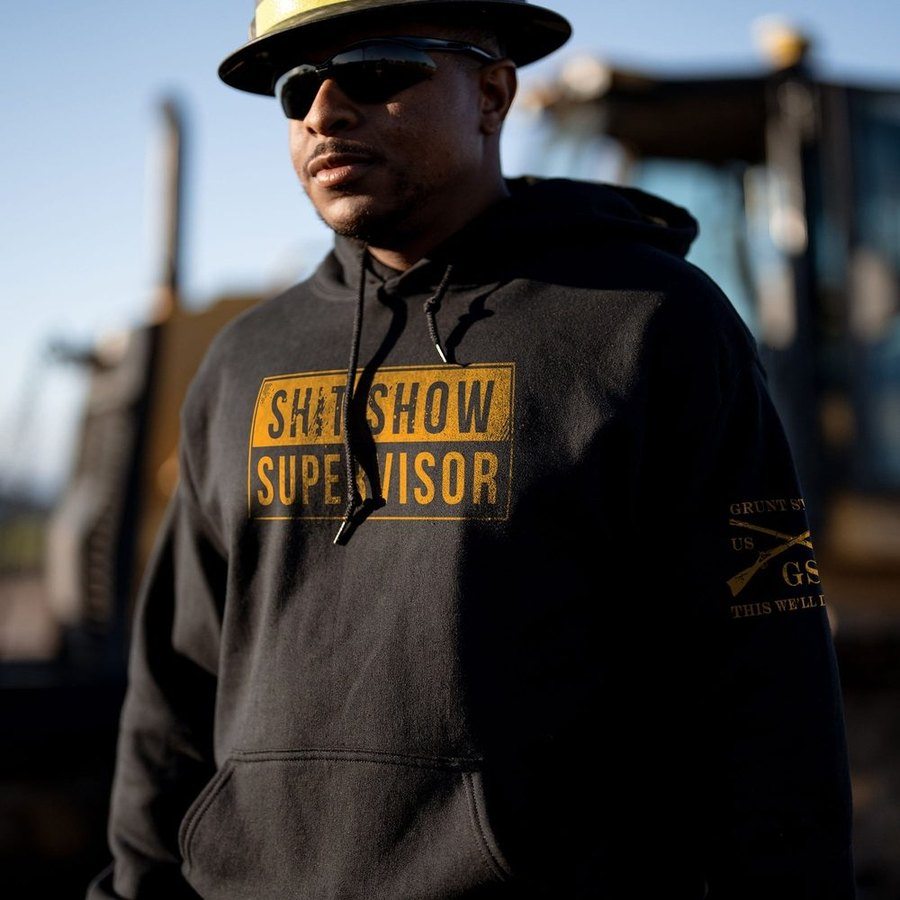 Grunt Style Sh*t Show Supervisor Hoodie - Black