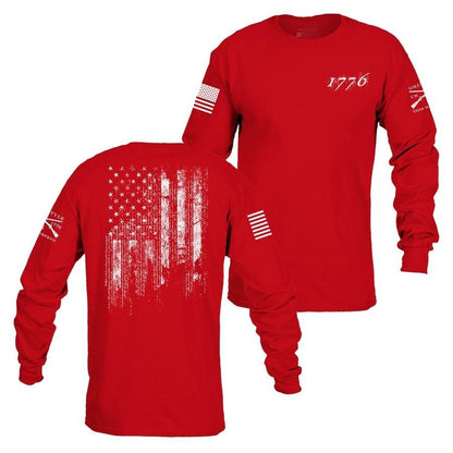 Grunt Style 1776 Flag Long Sleeve - Red