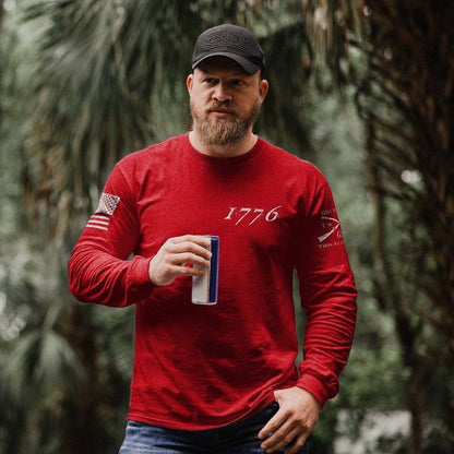 Grunt Style 1776 Flag Long Sleeve - Red