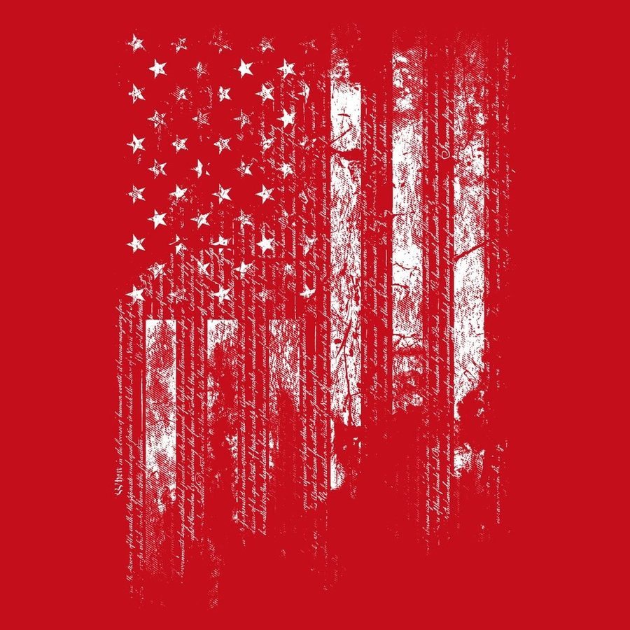 Grunt Style 1776 Flag Long Sleeve - Red