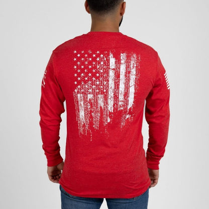 Grunt Style 1776 Flag Long Sleeve - Red