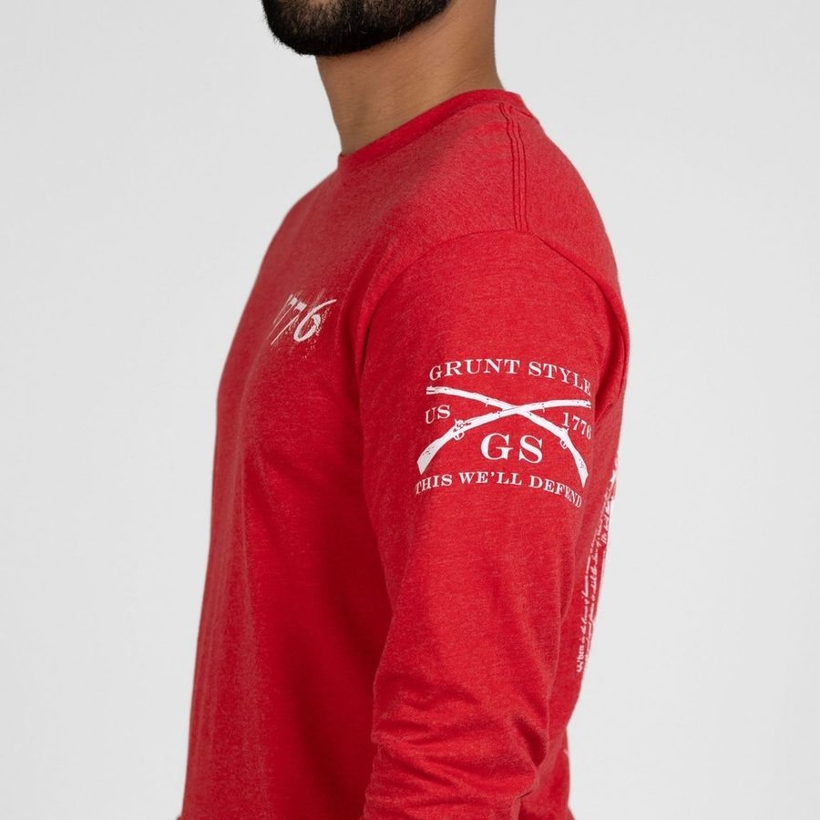 Grunt Style 1776 Flag Long Sleeve - Red