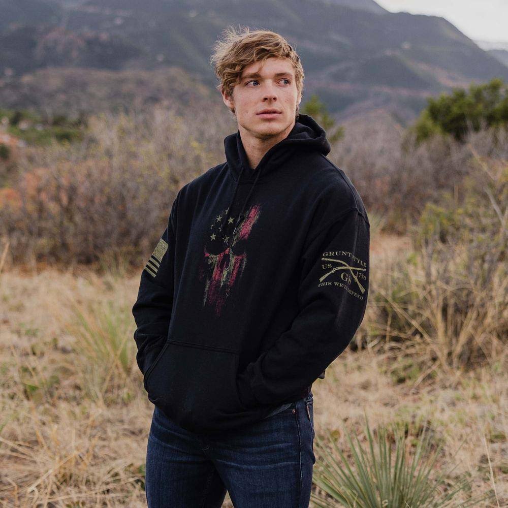 Grunt Style American Flag Hoodie | American Reaper 2.0