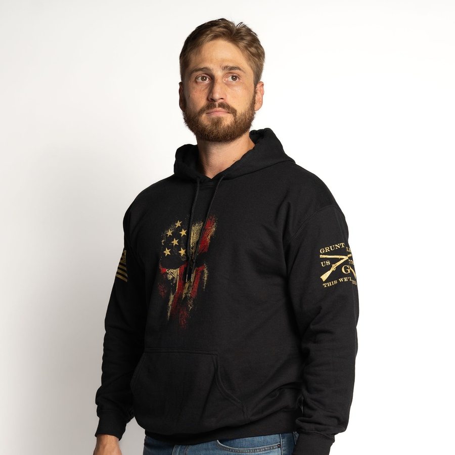 Grunt Style American Flag Hoodie | American Reaper 2.0