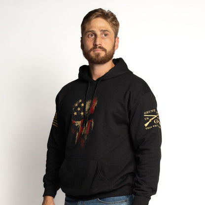 Grunt Style American Flag Hoodie | American Reaper 2.0