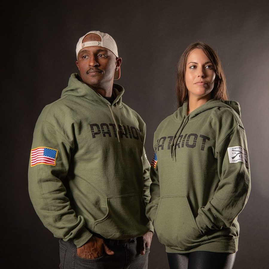 Grunt Style Patriot Hoodie - Military Green