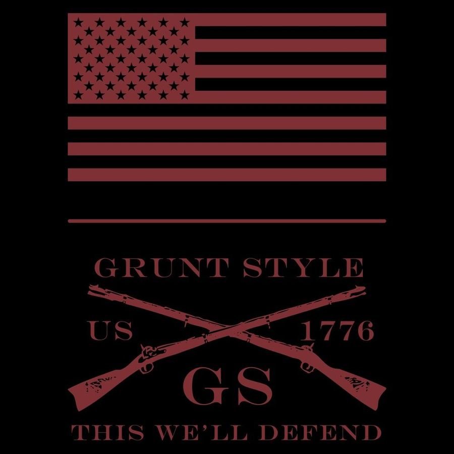 Grunt Style 1776 Flag Full-Zip Hoodie - Black