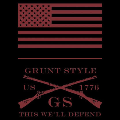 Grunt Style 1776 Flag Full-Zip Hoodie - Black