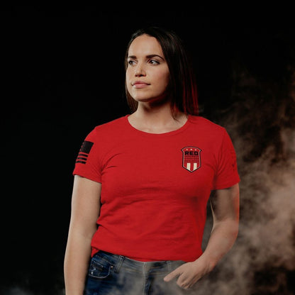 Grunt Style Women's Mission RED Slim Fit T-Shirt - Red