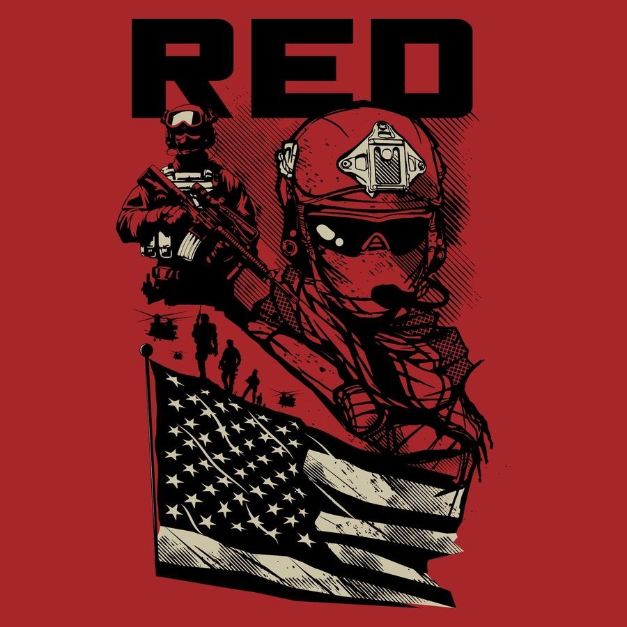 Grunt Style Women's Mission RED Slim Fit T-Shirt - Red