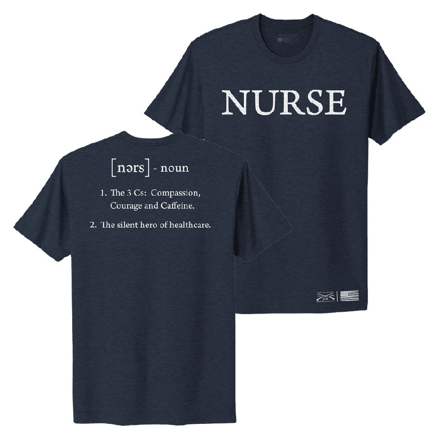 Grunt Style Women's Nurse Defined Boyfriend Fit T-Shirt - Midnight Navy