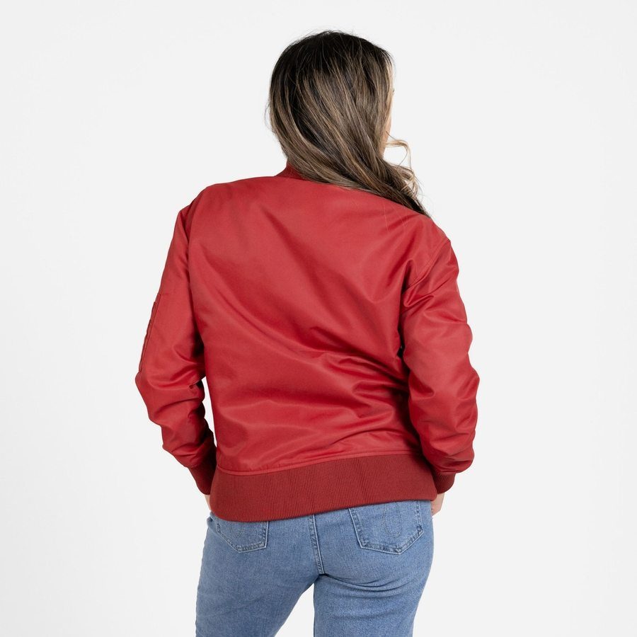 Grunt Style Women's Stealth Bomber Jacket - Red Plum