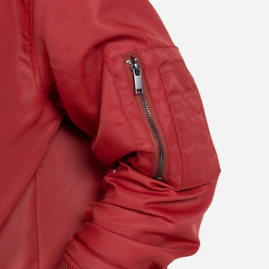 Grunt Style Women's Stealth Bomber Jacket - Red Plum