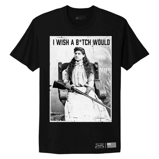 Grunt Style Women's I Wish A B*tch Would Boyfriend Fit T-Shirt - Black