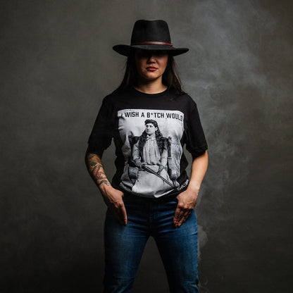 Grunt Style Women's I Wish A B*tch Would Boyfriend Fit T-Shirt - Black