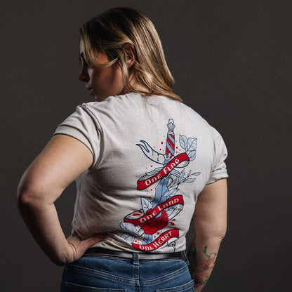 Grunt Style Women's One Flag Boyfriend Fit T-Shirt - Sand