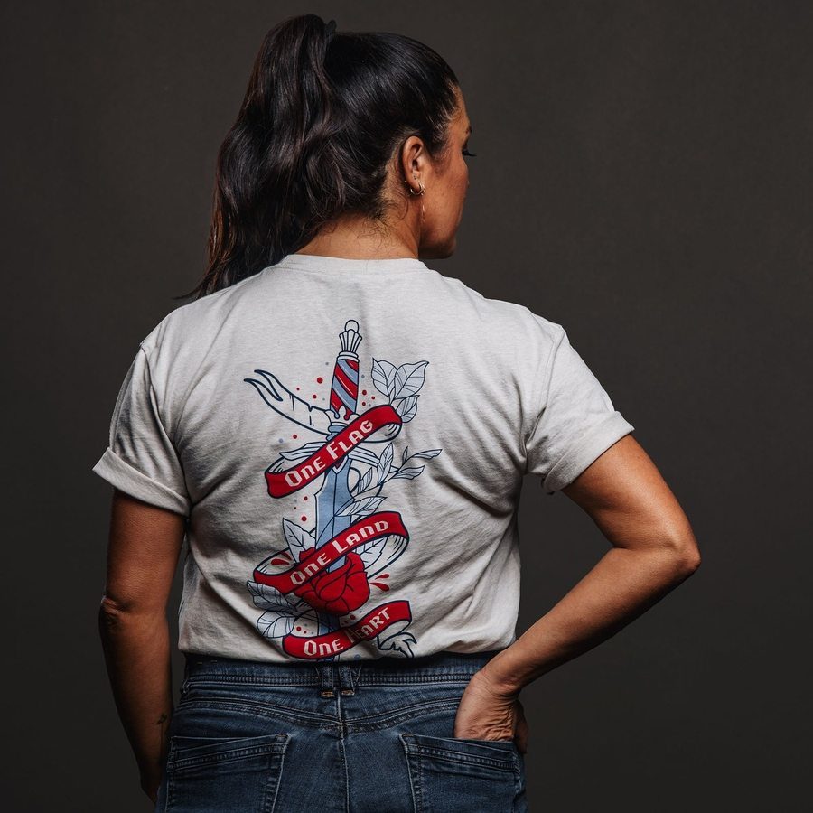 Grunt Style Women's One Flag Boyfriend Fit T-Shirt - Sand