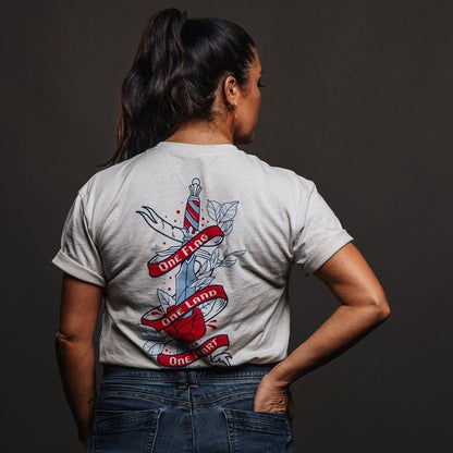 Grunt Style Women's One Flag Boyfriend Fit T-Shirt - Sand