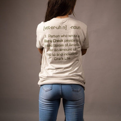 Grunt Style Women's Blank Check Boyfriend Fit T-Shirt - Sand