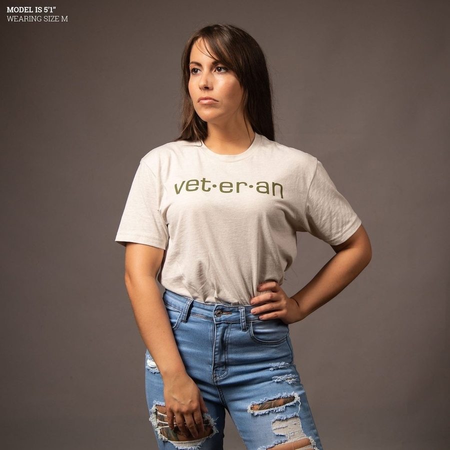 Grunt Style Women's Blank Check Boyfriend Fit T-Shirt - Sand