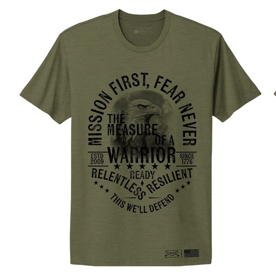 Grunt Style Women's Mission First Boyfriend Fit T-Shirt - Military Green