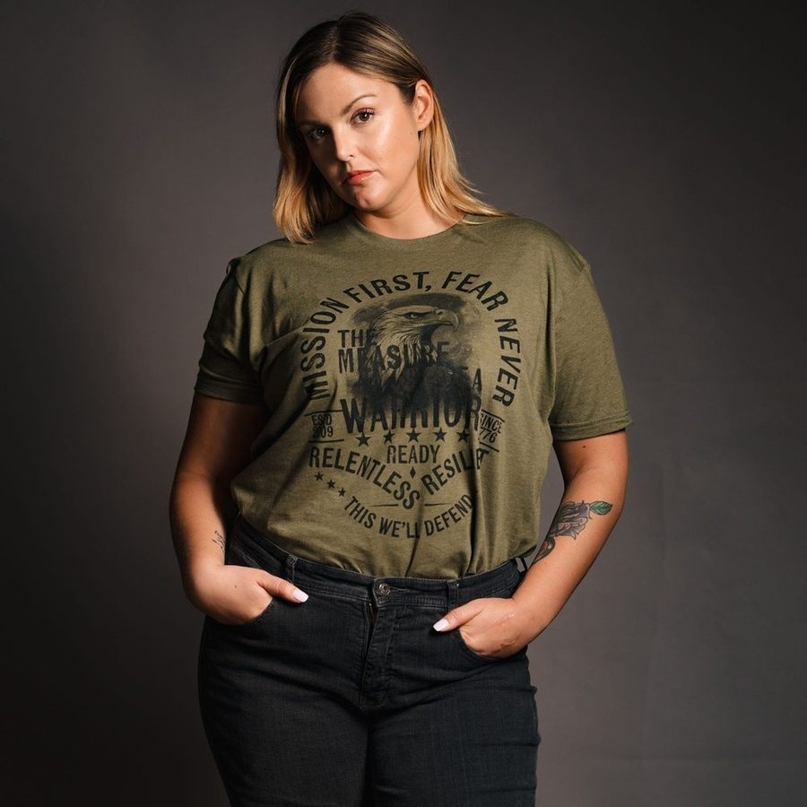Grunt Style Women's Mission First Boyfriend Fit T-Shirt - Military Green