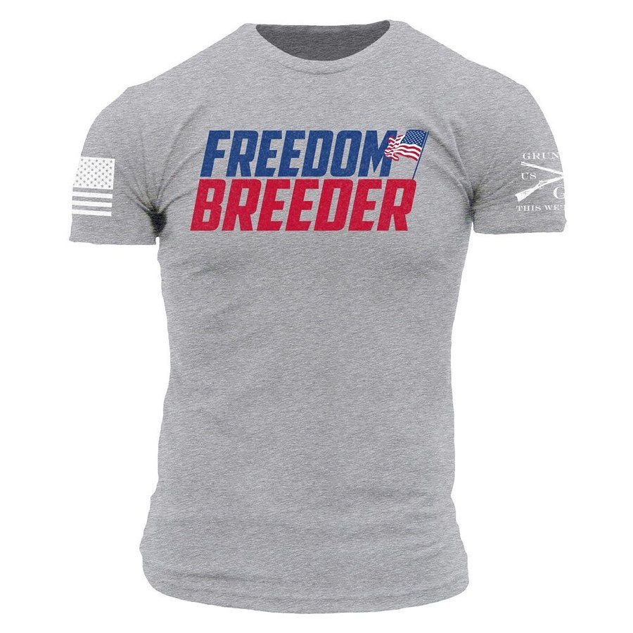 Grunt Style Freedom Breeder T-Shirt - Dark Heather Gray