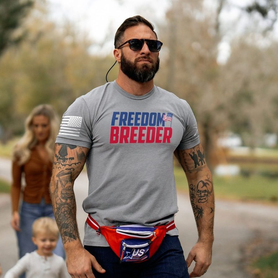 Grunt Style Freedom Breeder T-Shirt - Dark Heather Gray